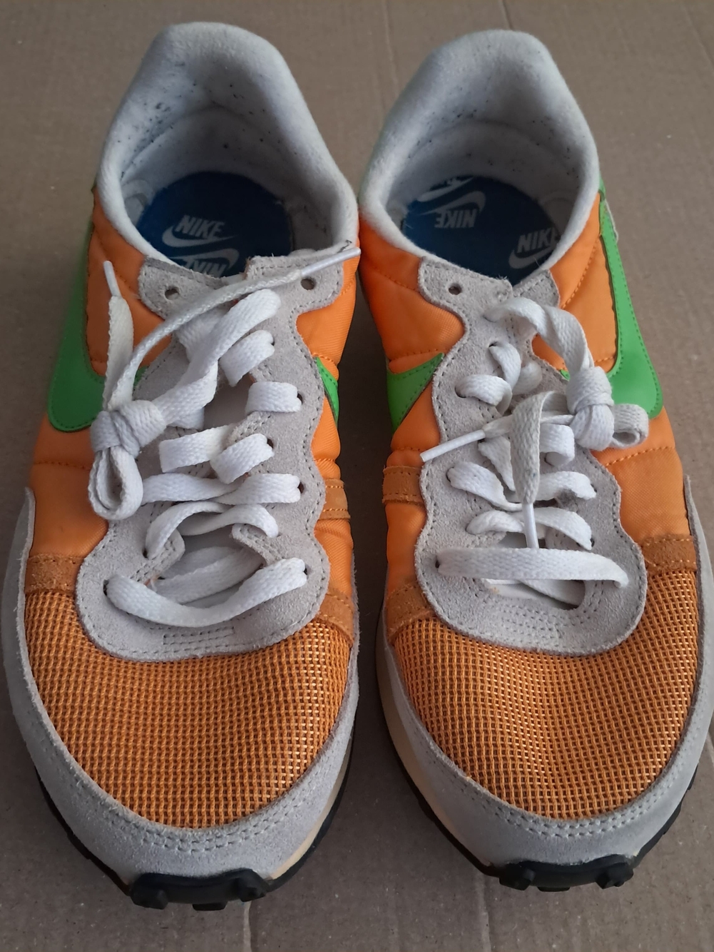 Nike  Orange & Green Retro Runner Sneakers